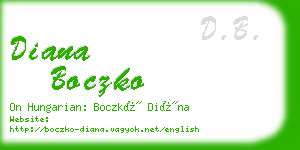 diana boczko business card